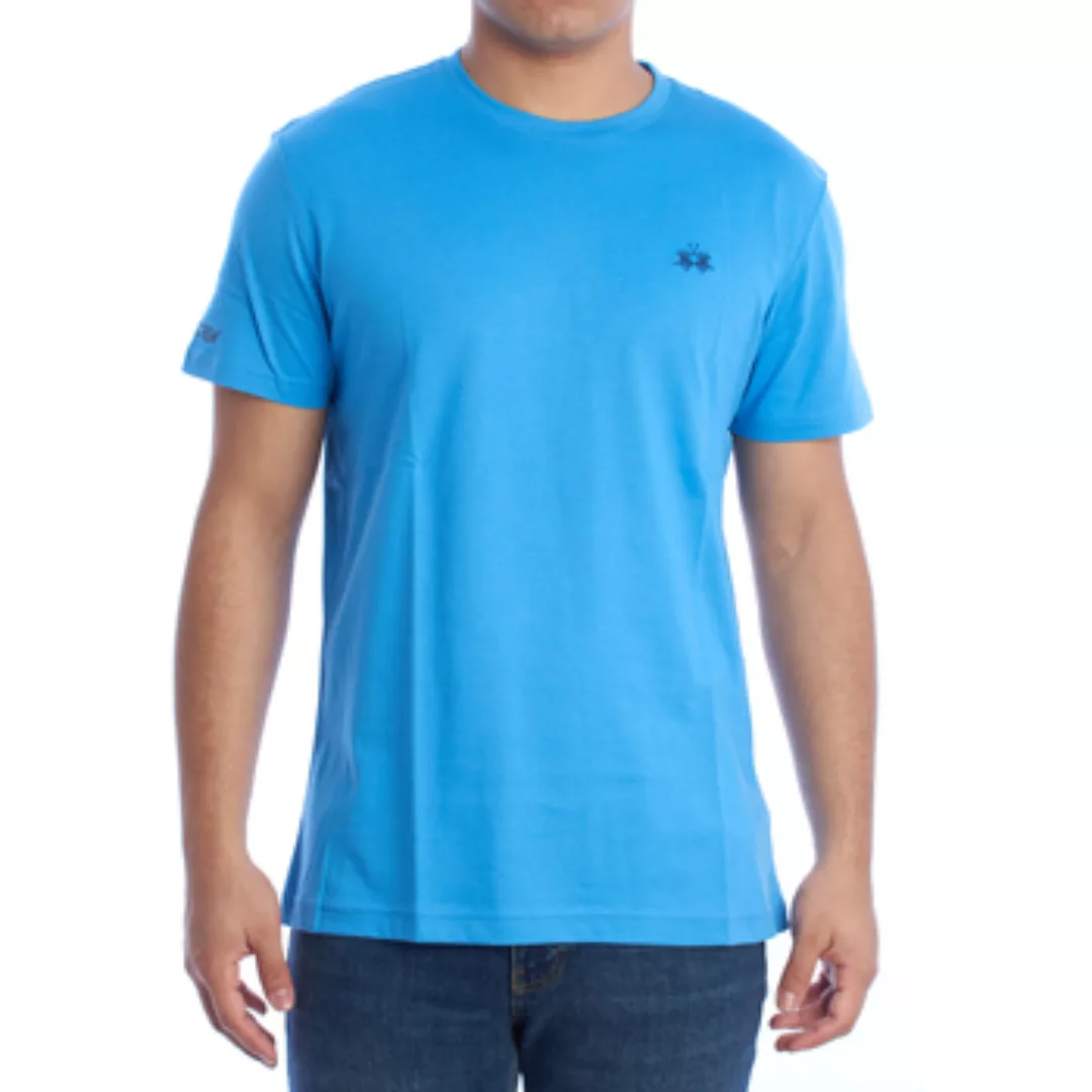 La Martina T-Shirt Herren Kurzarm T-Shirt Blau: Regular Fit, Rundhals günstig online kaufen