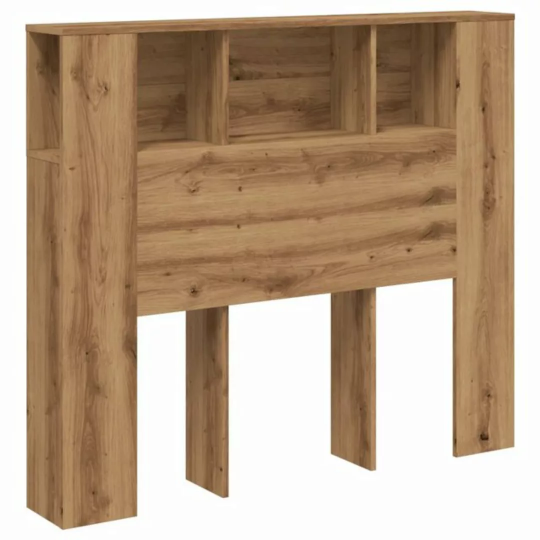 vidaXL Fächerschrank Kopfteil mit Ablagen Artisan-Eiche 120x19x104,5cm Holz günstig online kaufen