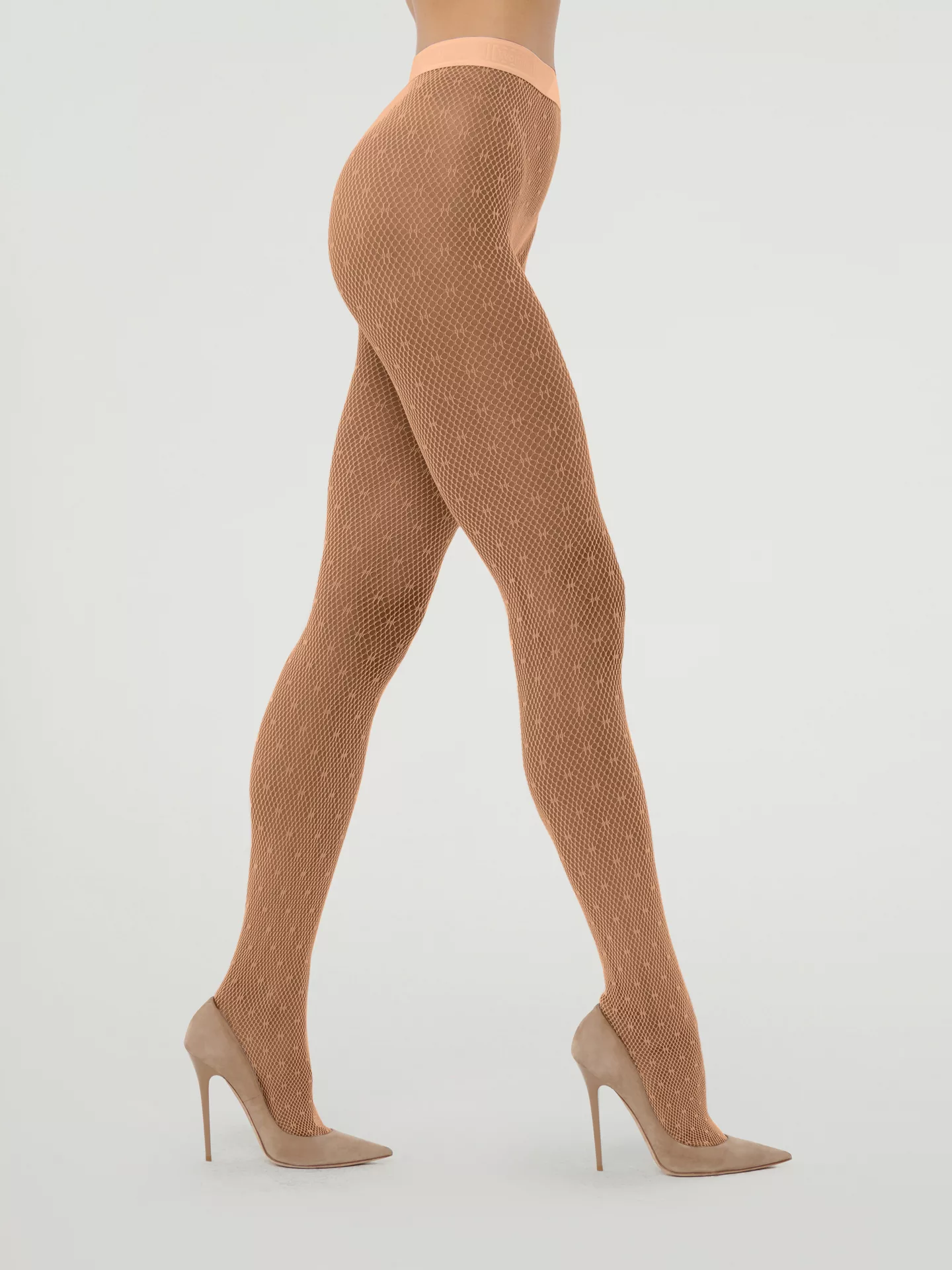 Wolford - Dot Net Tights, Frau, honey, Größe: XS günstig online kaufen