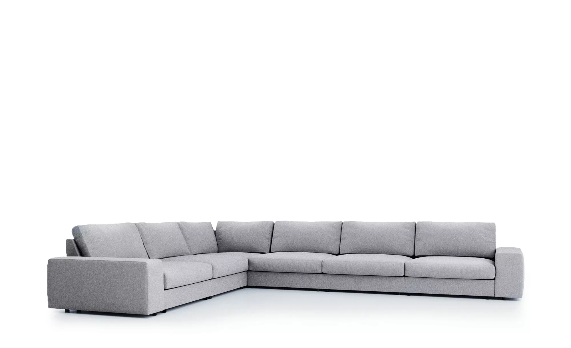 Ecksofa - grau - 88 cm - Polstermöbel > Sofas > Ecksofas - Möbel Kraft günstig online kaufen