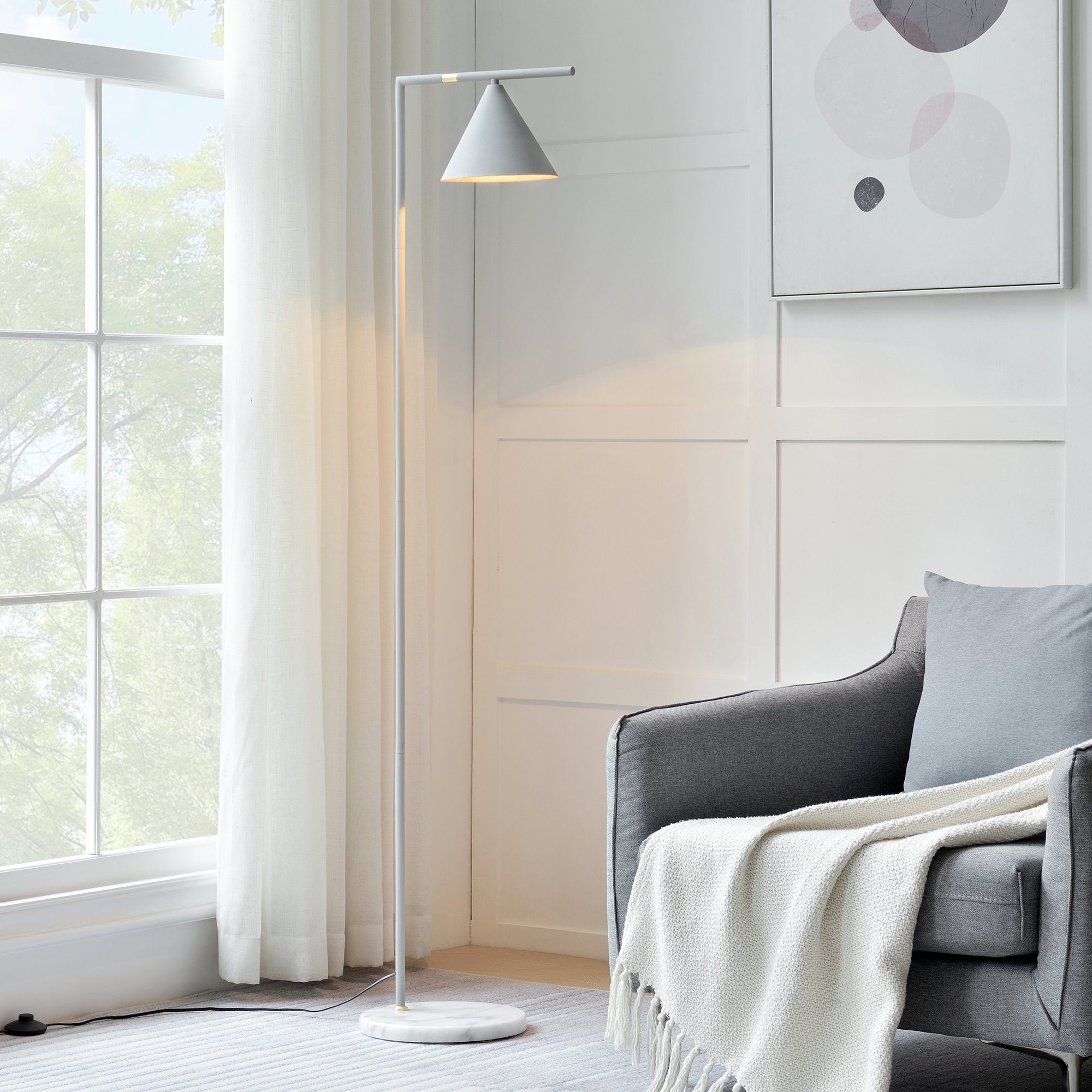 lux.pro Stehlampe, ohne Leuchtmittel, Stehleuchte »Leicester« günstig online kaufen
