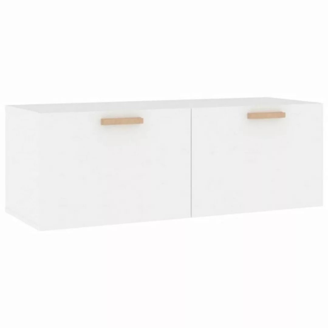 vidaXL Hängeschrank Wandschrank Weiß 100x36,5x35 cm Holzwerkstoff (1-St) günstig online kaufen