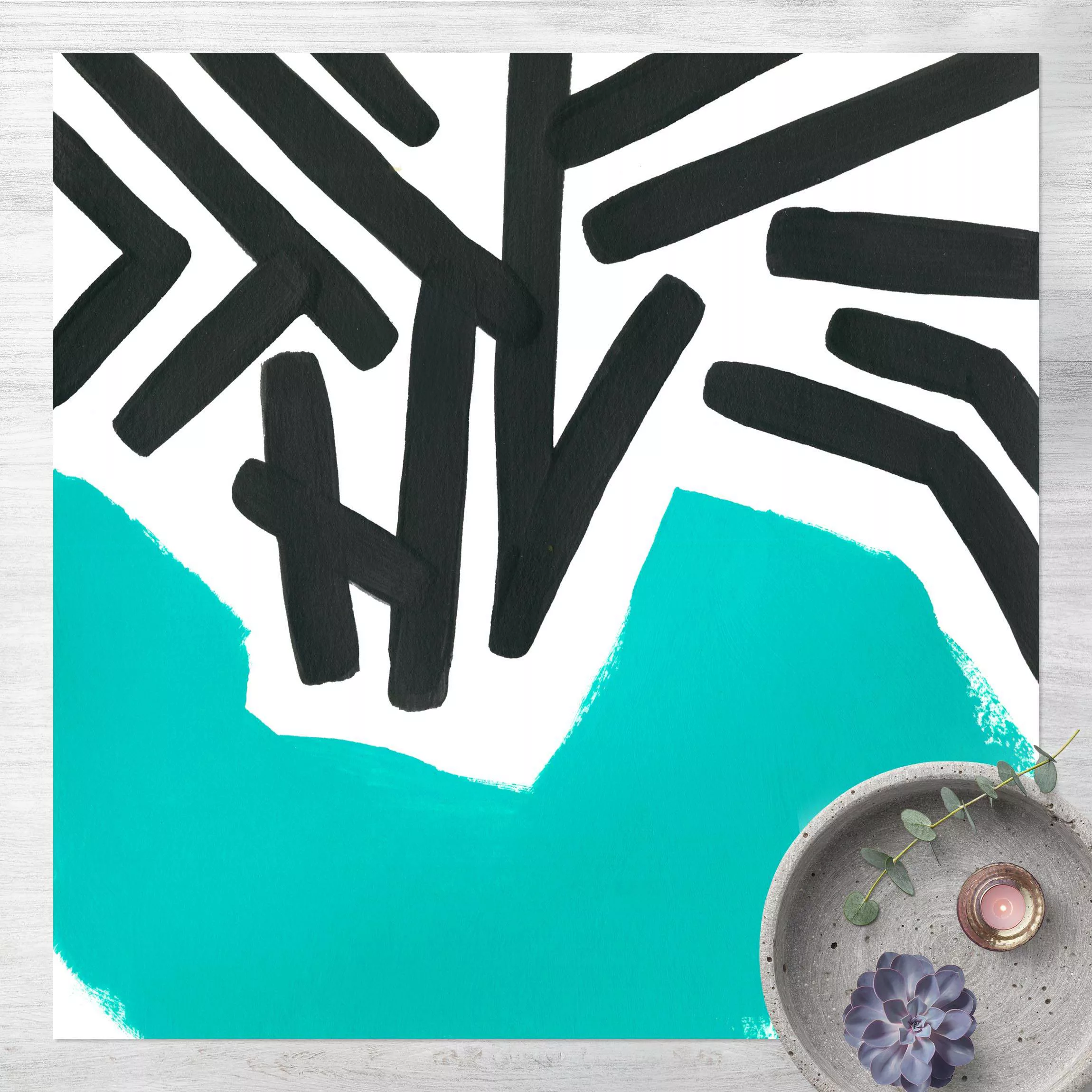 Vinyl-Teppich Farbenlabyrinth II günstig online kaufen