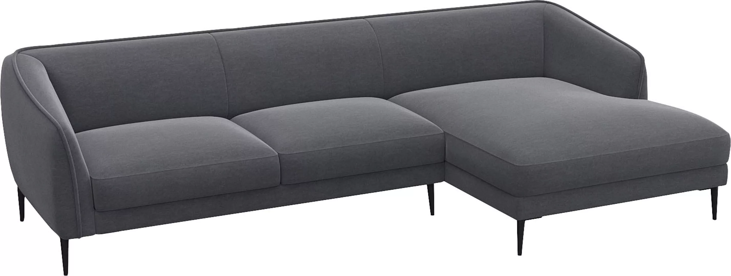 FLEXLUX Ecksofa "Belle", Sitzaufbau hochwertiger Kaltschaum und Stahl-Welle günstig online kaufen