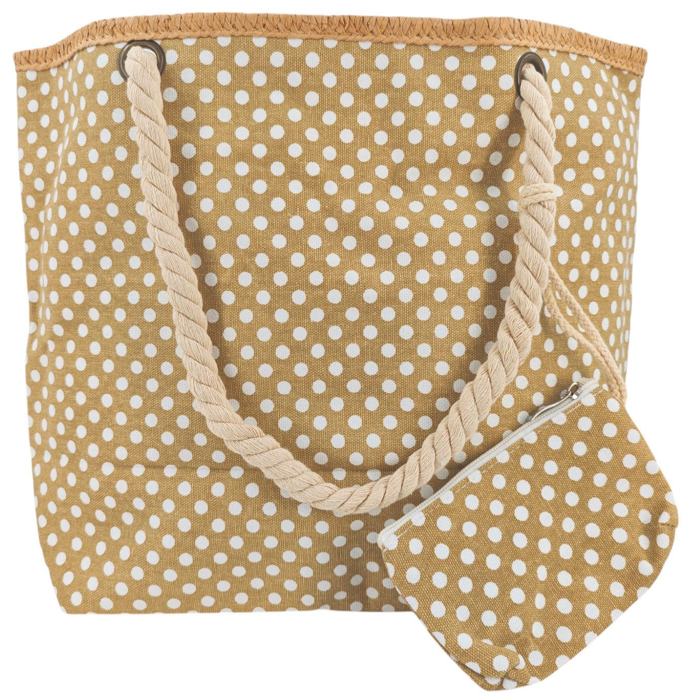 styleBREAKER Strandtasche Strandtasche mit Punkte Muster günstig online kaufen