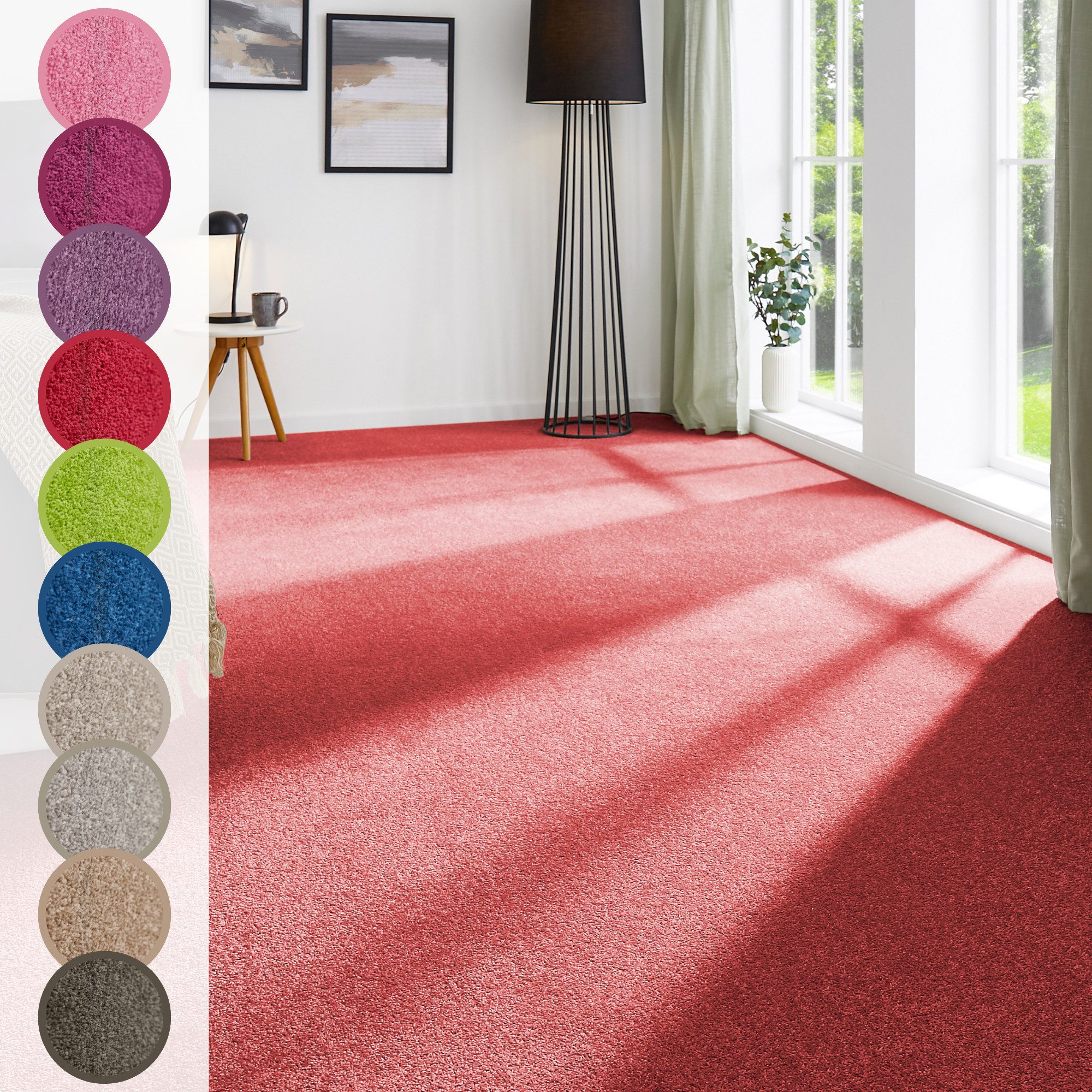 Andiamo Teppichboden »Ines, Kräuselvelours, Made in Netherlands«, rechtecki günstig online kaufen