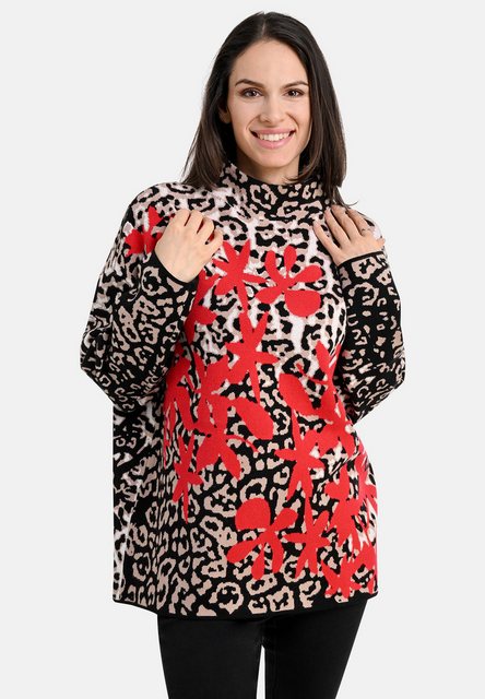 BICALLA Strickpullover Pull Animal Flowers - 20/black-red (1-tlg) günstig online kaufen