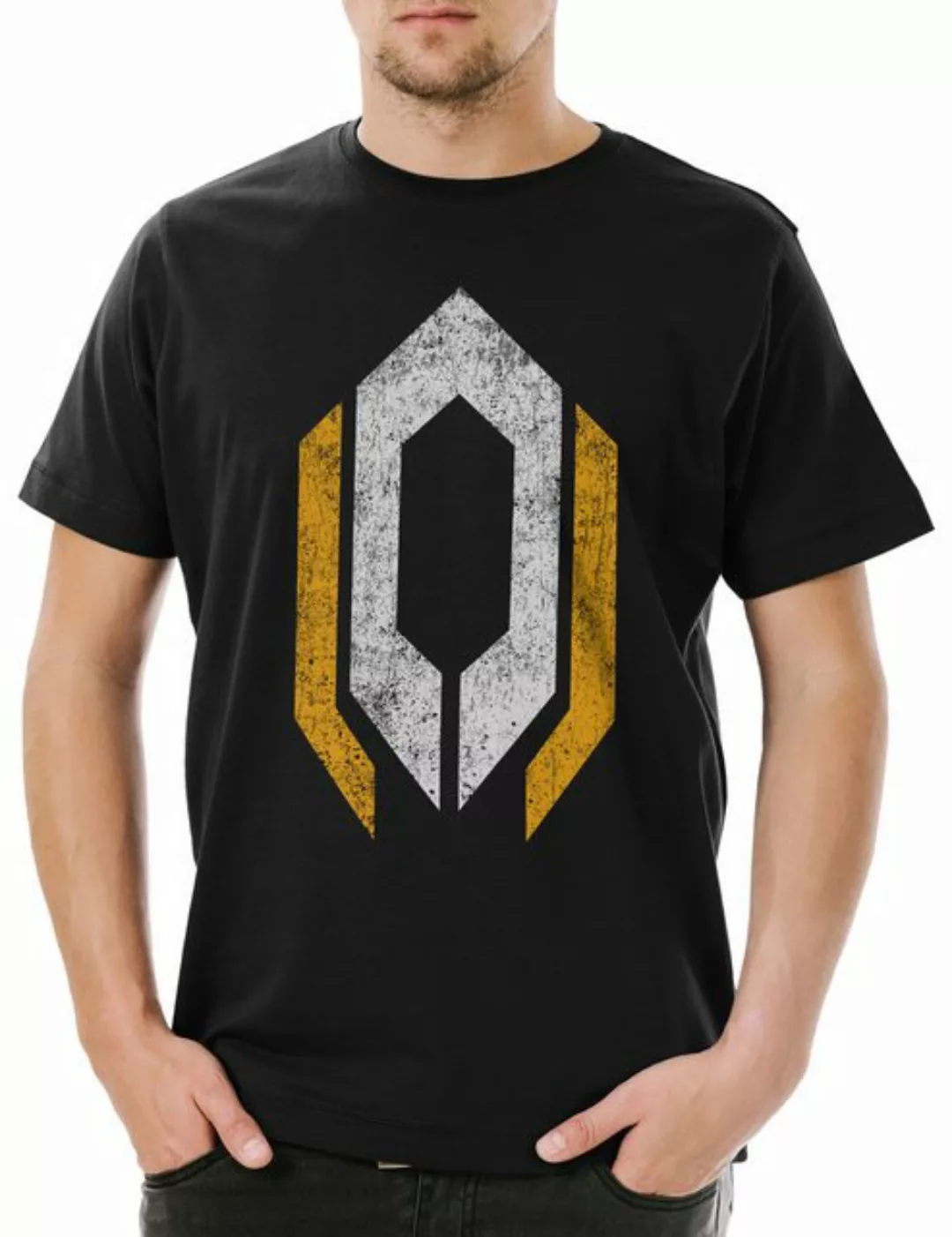 Urban Backwoods Print-Shirt Cerberus Logo Herren T-Shirt Gamer Shepard Mass günstig online kaufen