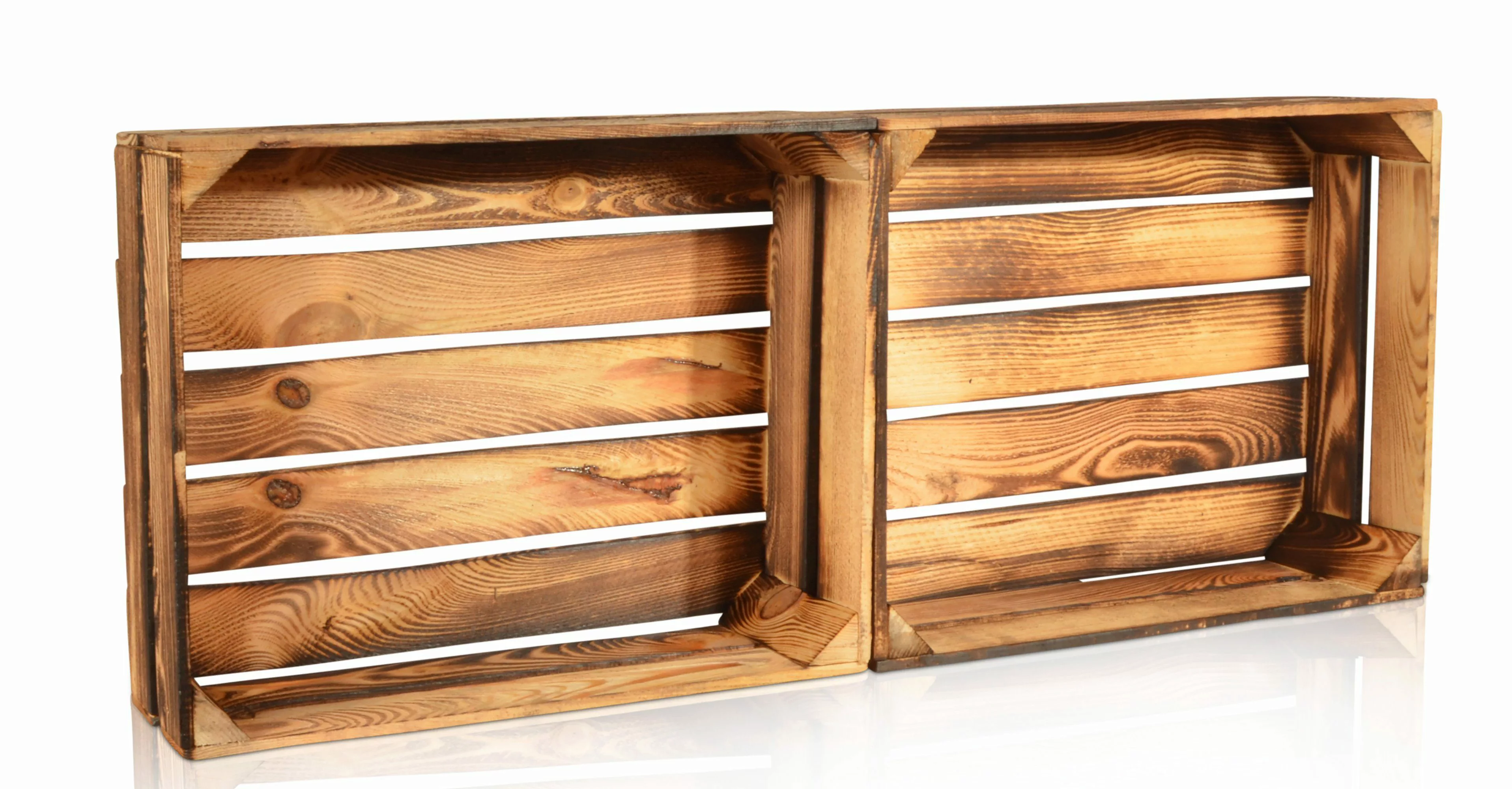 CHICCIE Holzkiste Regale Geflammt 50x40x15cm - günstig online kaufen