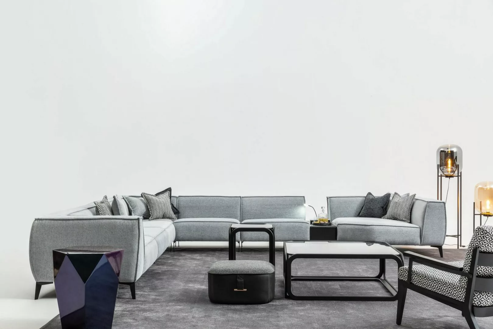 JVmoebel Ecksofa Modern Ecksofa U-Form Wohnzimmer Polster Couch Möbel Stil, günstig online kaufen
