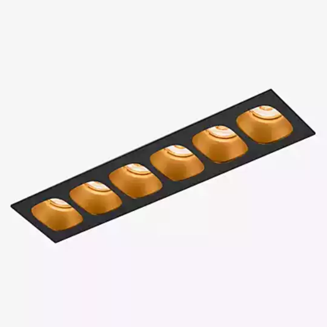 Wever & Ducré Pirro 6.0 Einbaustrahler LED, schwarz/gold günstig online kaufen
