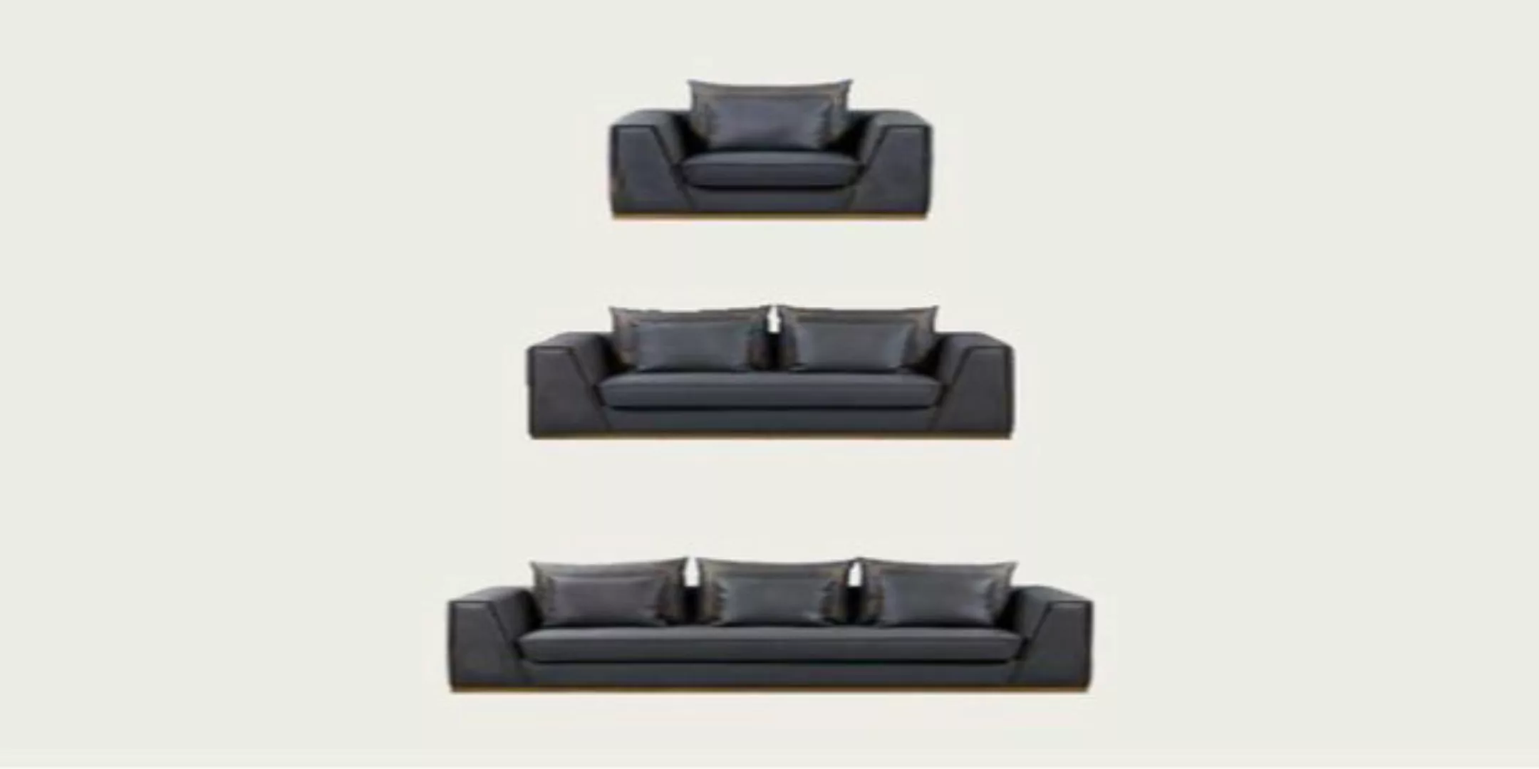 Xlmoebel Sofa Neues Set mit 3-Sitzer-Sofas in modernem Design aus Leder, 3 günstig online kaufen