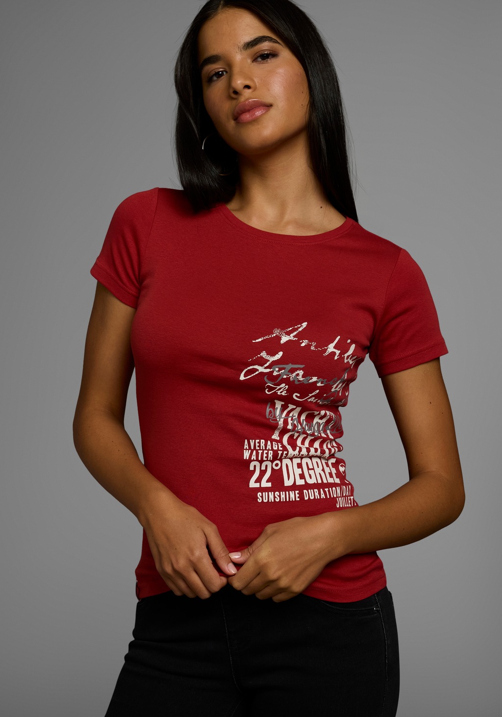 KangaROOS T-Shirt, im Basic-Look mit Print günstig online kaufen