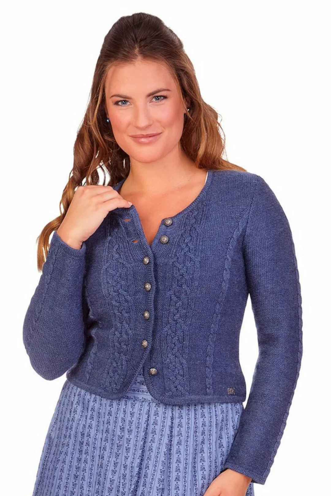 Spieth & Wensky Trachtenstrickjacke Trachten Strickjacke - BONN - jeansblau günstig online kaufen