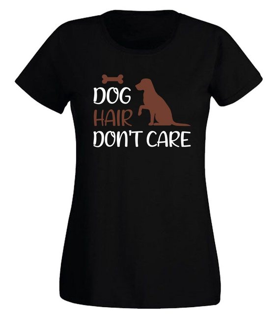 G-graphics Print-Shirt Damen T-Shirt - Dog Hair – Don´t care Slim-fit, mit günstig online kaufen