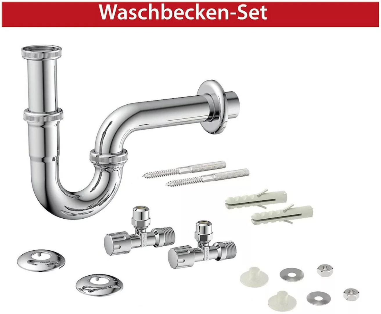 Kirchhoff Waschtisch-Röhrensiphon-Set 1 1/4 Zoll x 32 mm mit Befestigung 2x günstig online kaufen