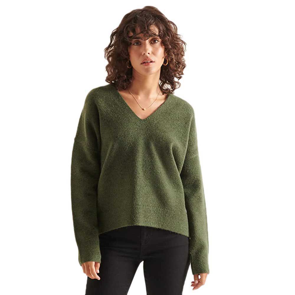 Superdry Studios Slouch Vee Knit Pullover L Thyme günstig online kaufen