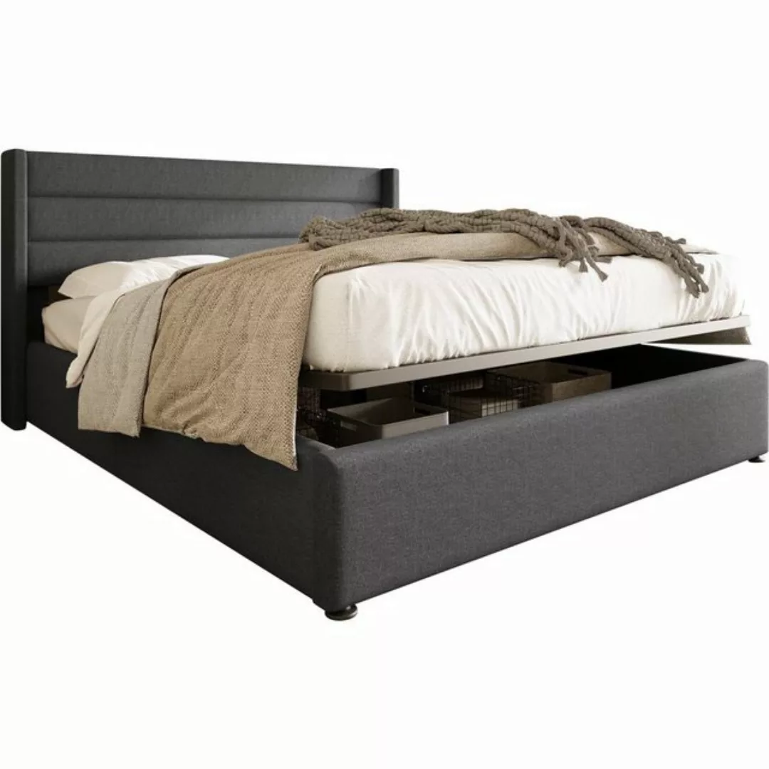 WISHDOR Polsterbett Doppelbett Bett Funktionsbett Holzbett Hydraulisch (140 günstig online kaufen