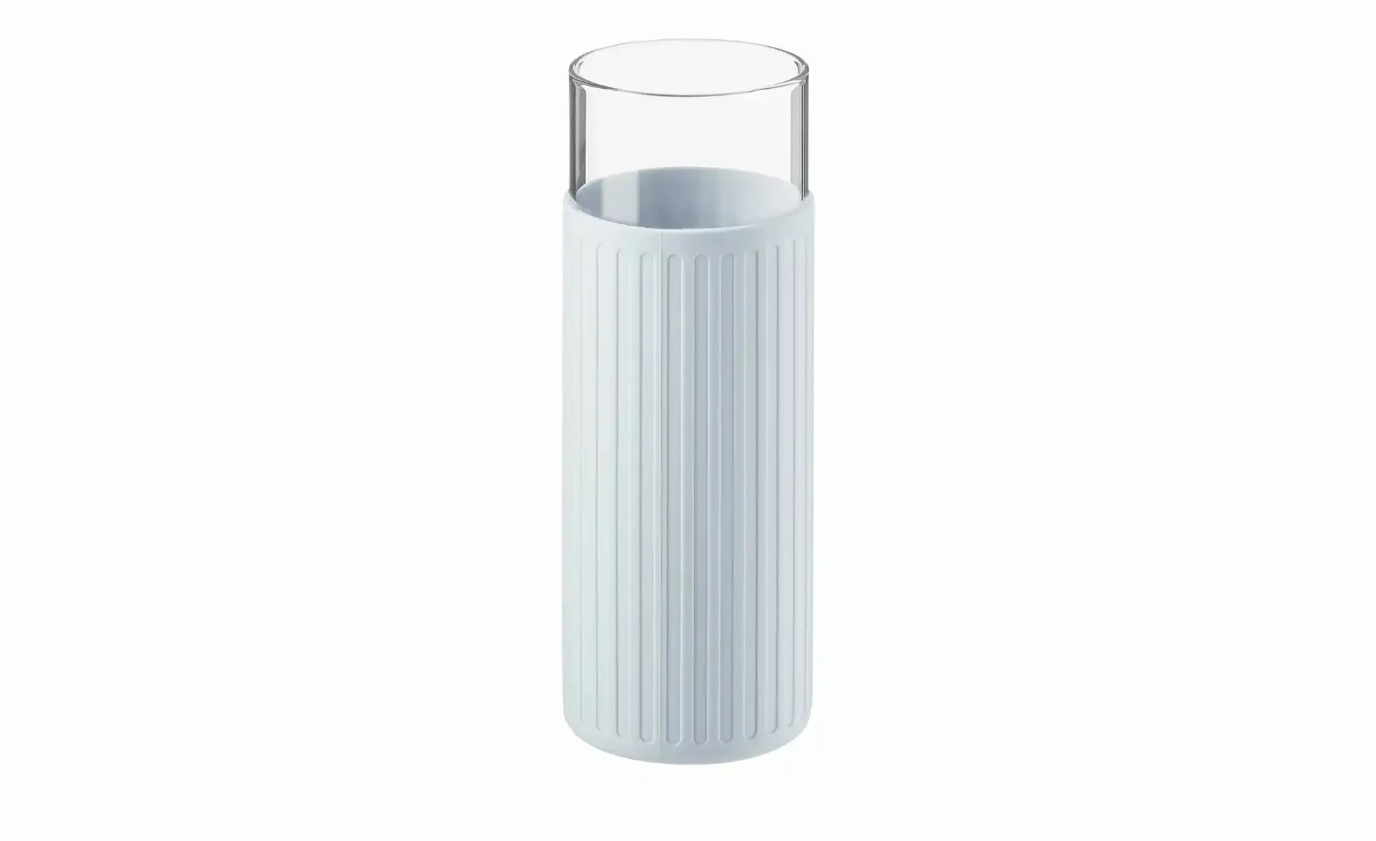 for friends ToGo-Becher    ¦ blau ¦ Glas,Silikon ¦ Maße (cm): H: 18,7  Ø: 7 günstig online kaufen