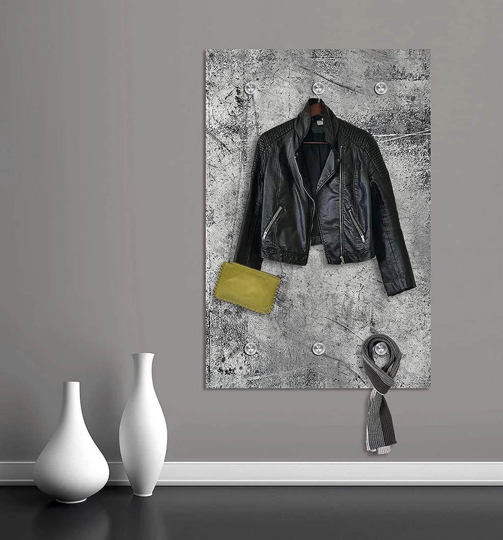 queence Garderobenleiste "Brushed Grey", Wand Garderobe, wischtechnik, Beto günstig online kaufen