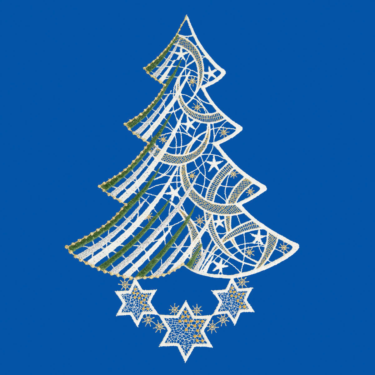 W. Reuter & Sohn - Plauener Spitze Fensterbild "Baum", Made in Germany günstig online kaufen