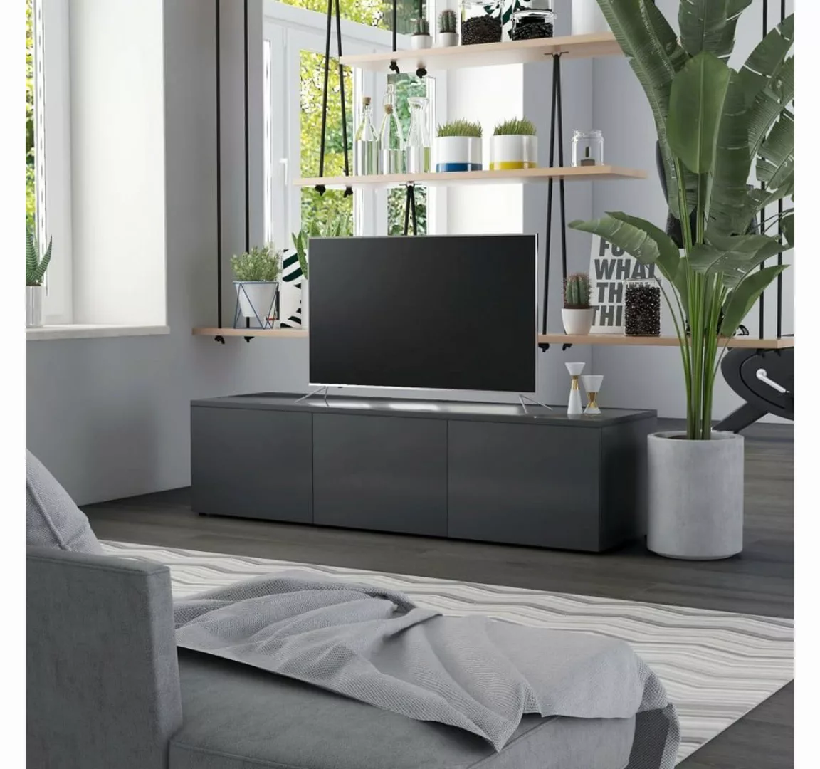 furnicato TV-Schrank Grau 120x34x30 cm Holzwerkstoff günstig online kaufen