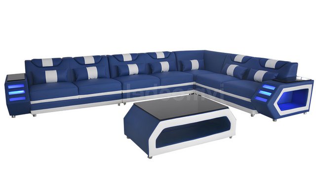 Xlmoebel Sofa XXL Großes Ledersofa für die Wohnzimmerlandschaft, Hergestell günstig online kaufen