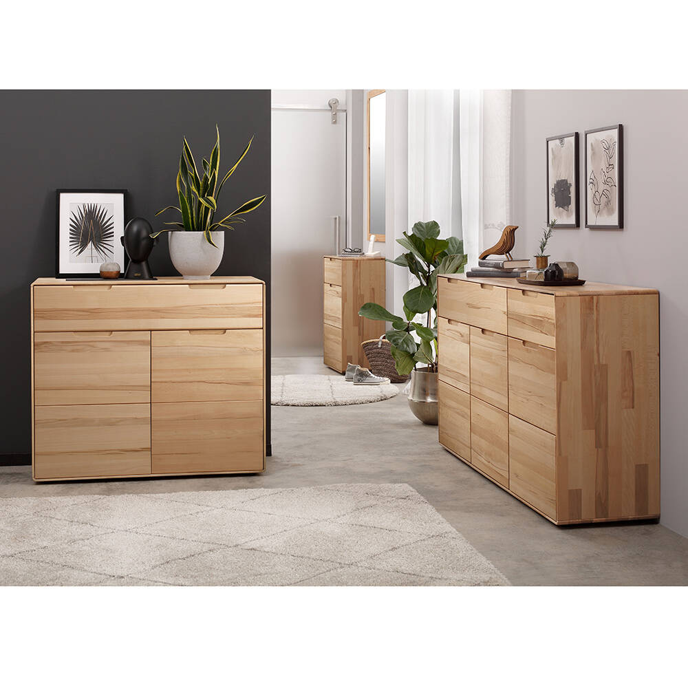 Wohnzimmer Set 3-teilig modern in massiver Buche KALAMANTA-69 günstig online kaufen