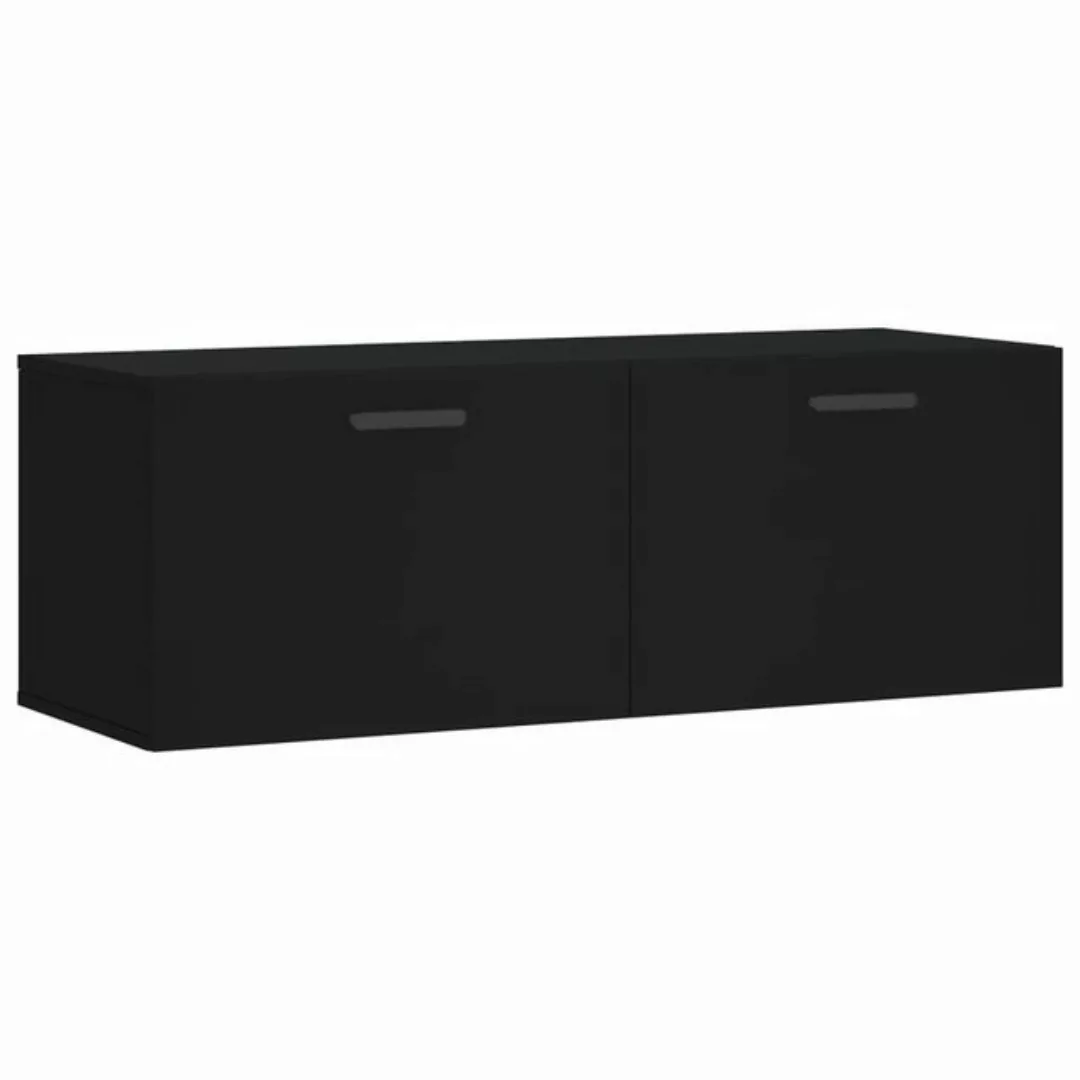 vidaXL Hängeschrank Wandschrank Schwarz 100x36,5x35 cm Holzwerkstoff günstig online kaufen