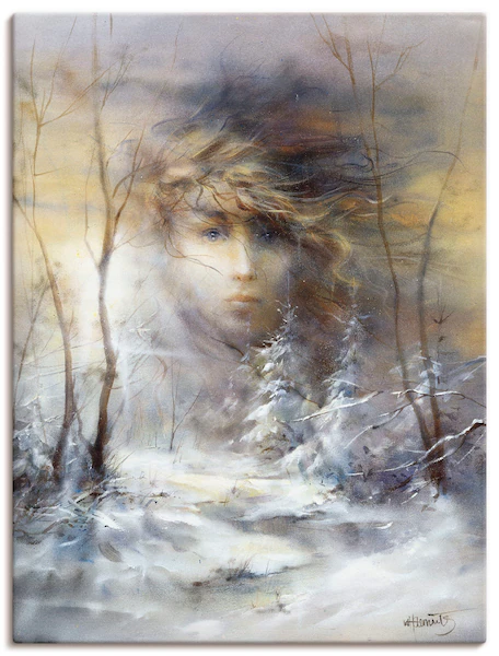 Artland Leinwandbild »Winter«, Frau, (1 St.), auf Keilrahmen gespannt günstig online kaufen