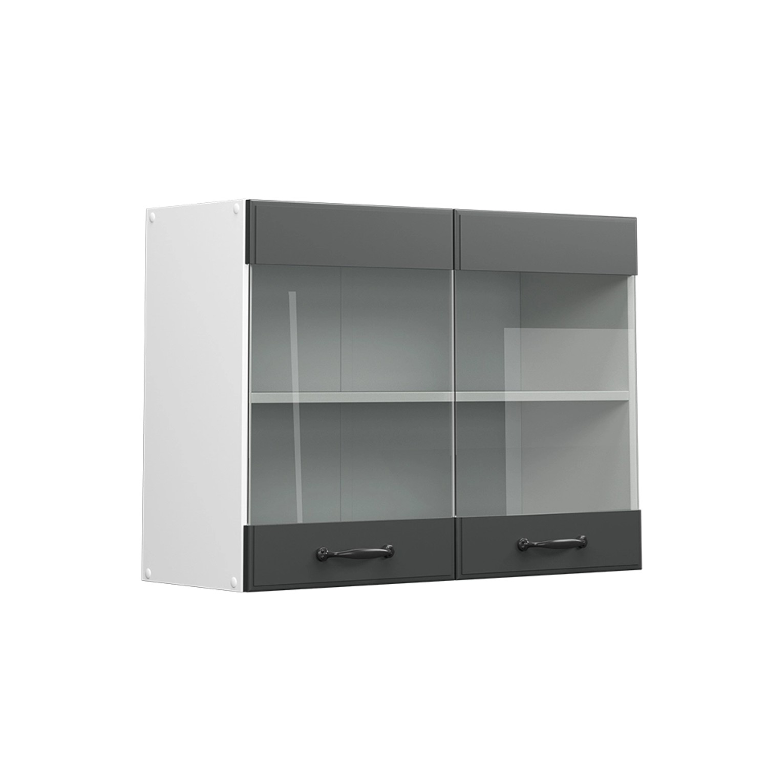 Vicco Glashängeschrank R-Line, Anthrazit Landhaus/Weiß, 80 günstig online kaufen