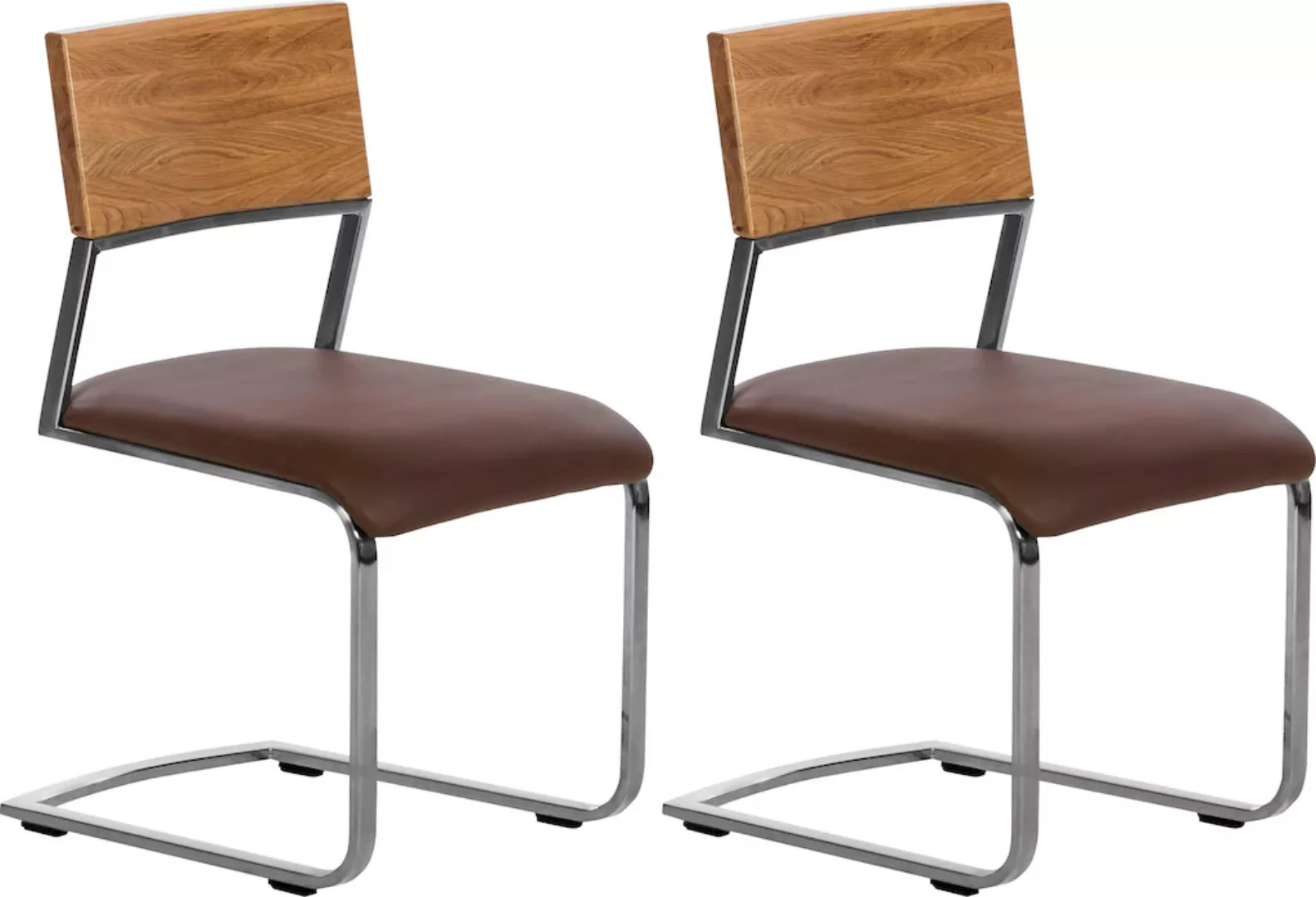 Places of Style Freischwinger "Aurea", Kunstleder, gefertigt mit massiver W günstig online kaufen