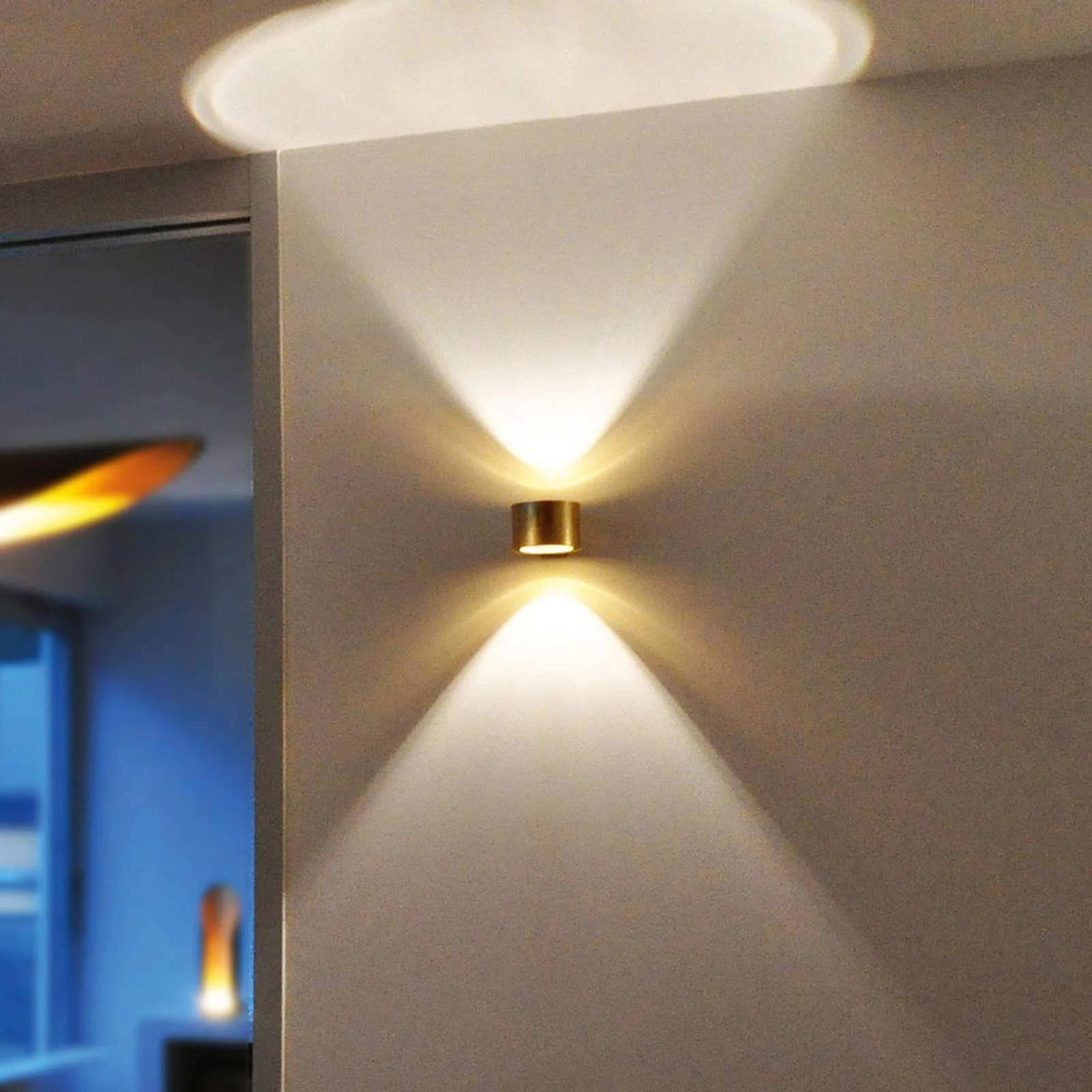 BANKAMP Impulse LED-Wandleuchte up/down gold günstig online kaufen