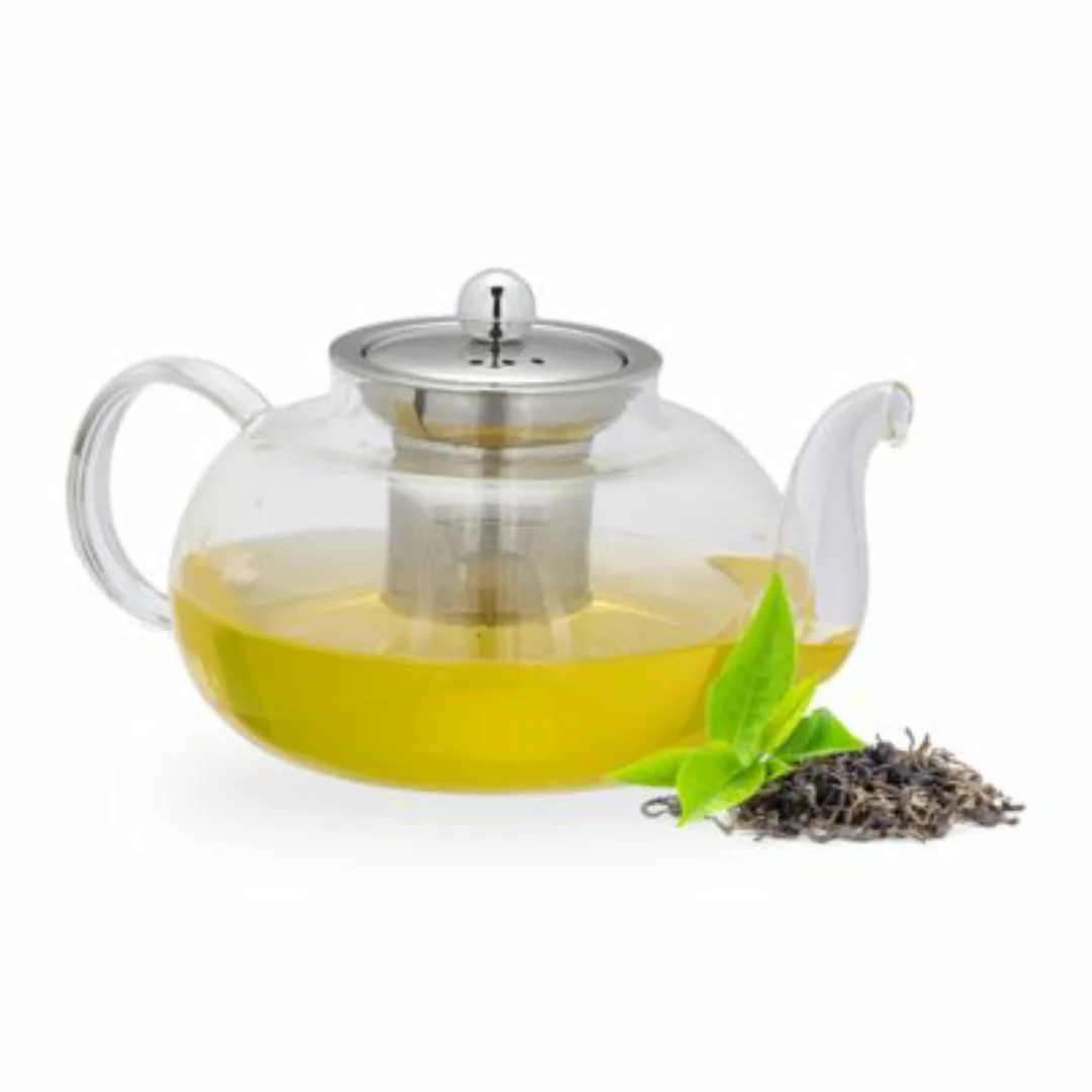 relaxdays Teekanne mit Siebeinsatz 1 l transparent günstig online kaufen