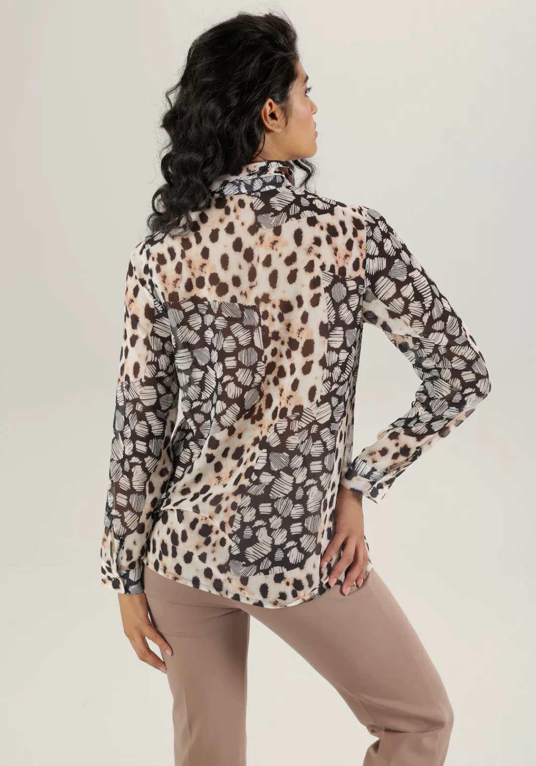 Aniston SELECTED Hemdbluse, mit Animal-Print Mix - Jedes Teil ein Unikat - günstig online kaufen