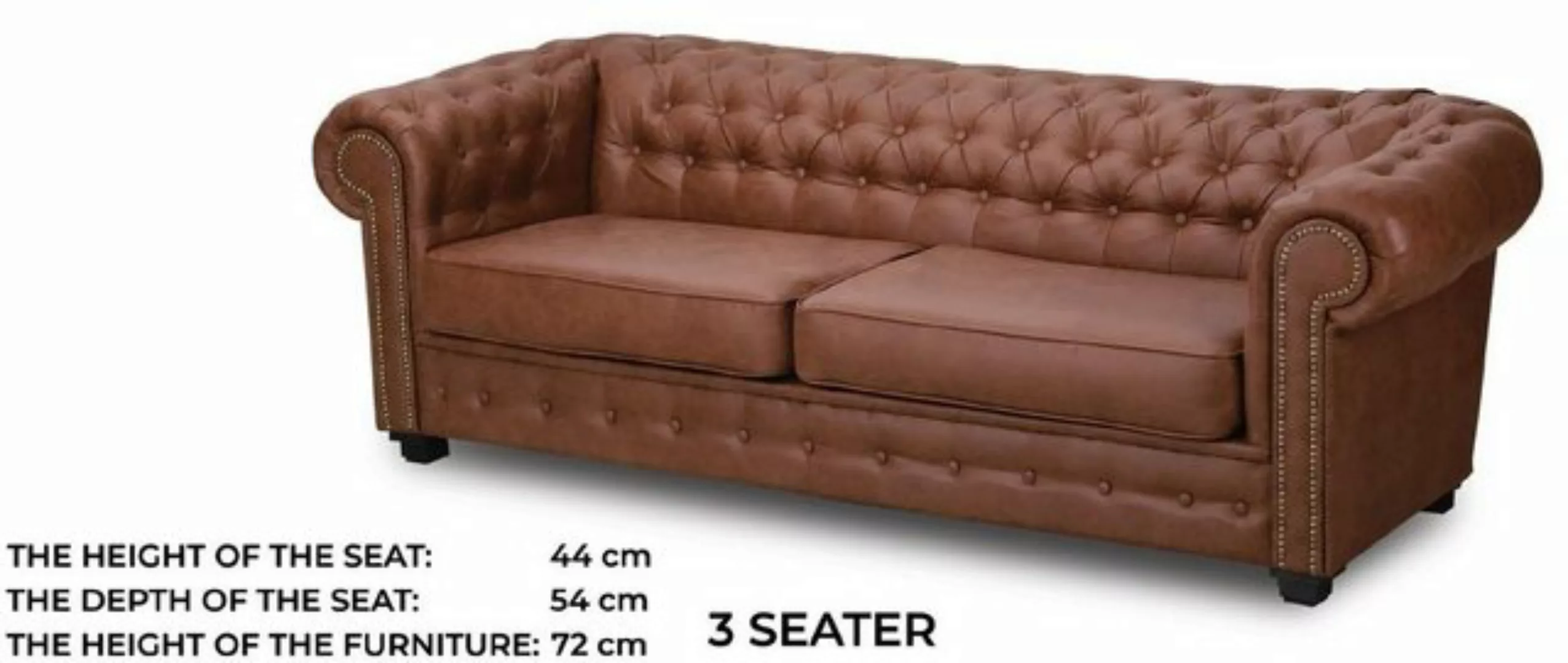 JVmoebel Sofa Brauner Dreisitzer luxus Möbel Textil Einrichtung Sofas Neu, günstig online kaufen