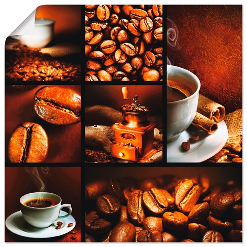 Artland Wandbild »Kaffee Collage«, Getränke, (1 St.), als Leinwandbild, Pos günstig online kaufen