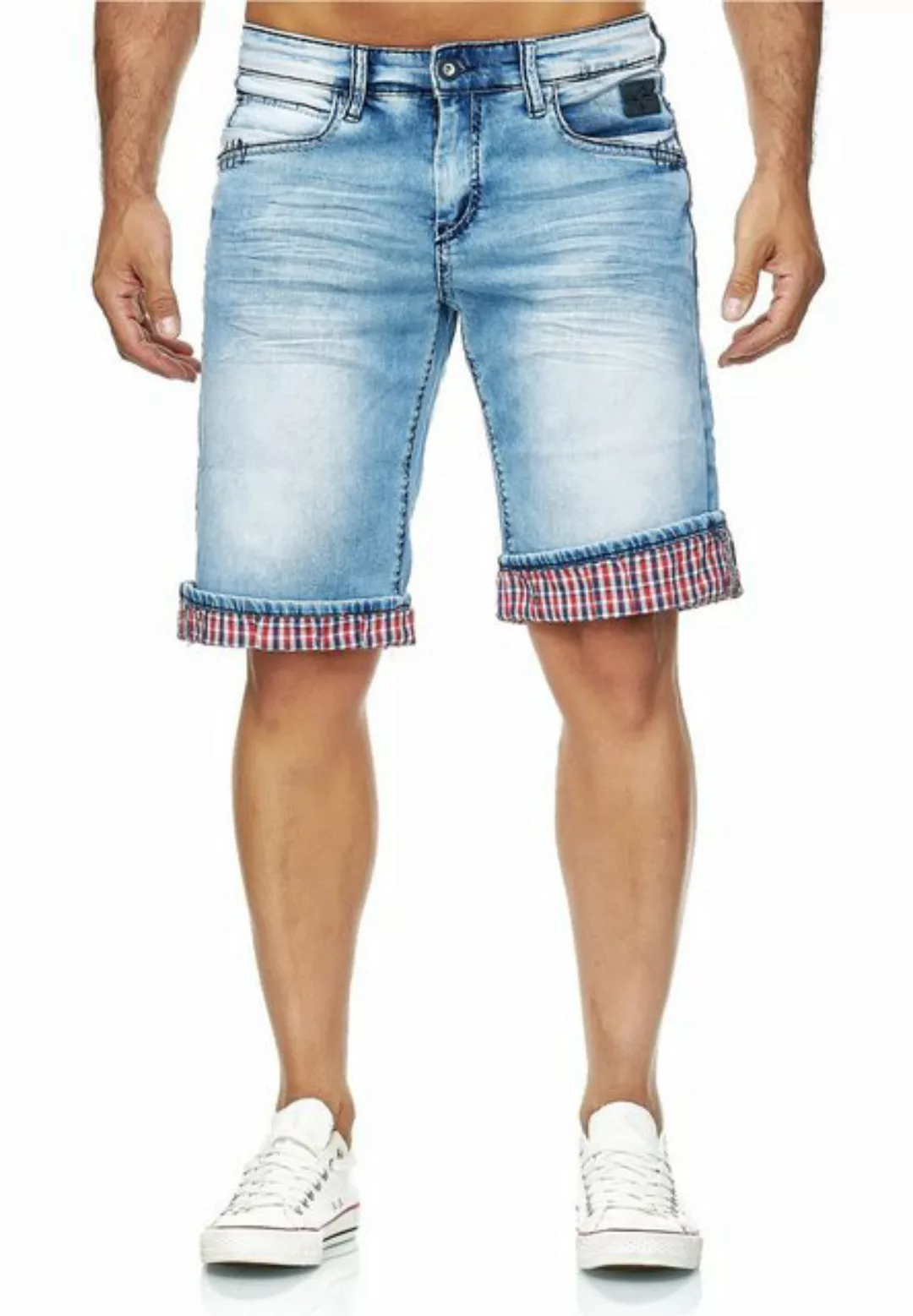 Rusty Neal Shorts "Dunster", mit kariertem Umschlag günstig online kaufen