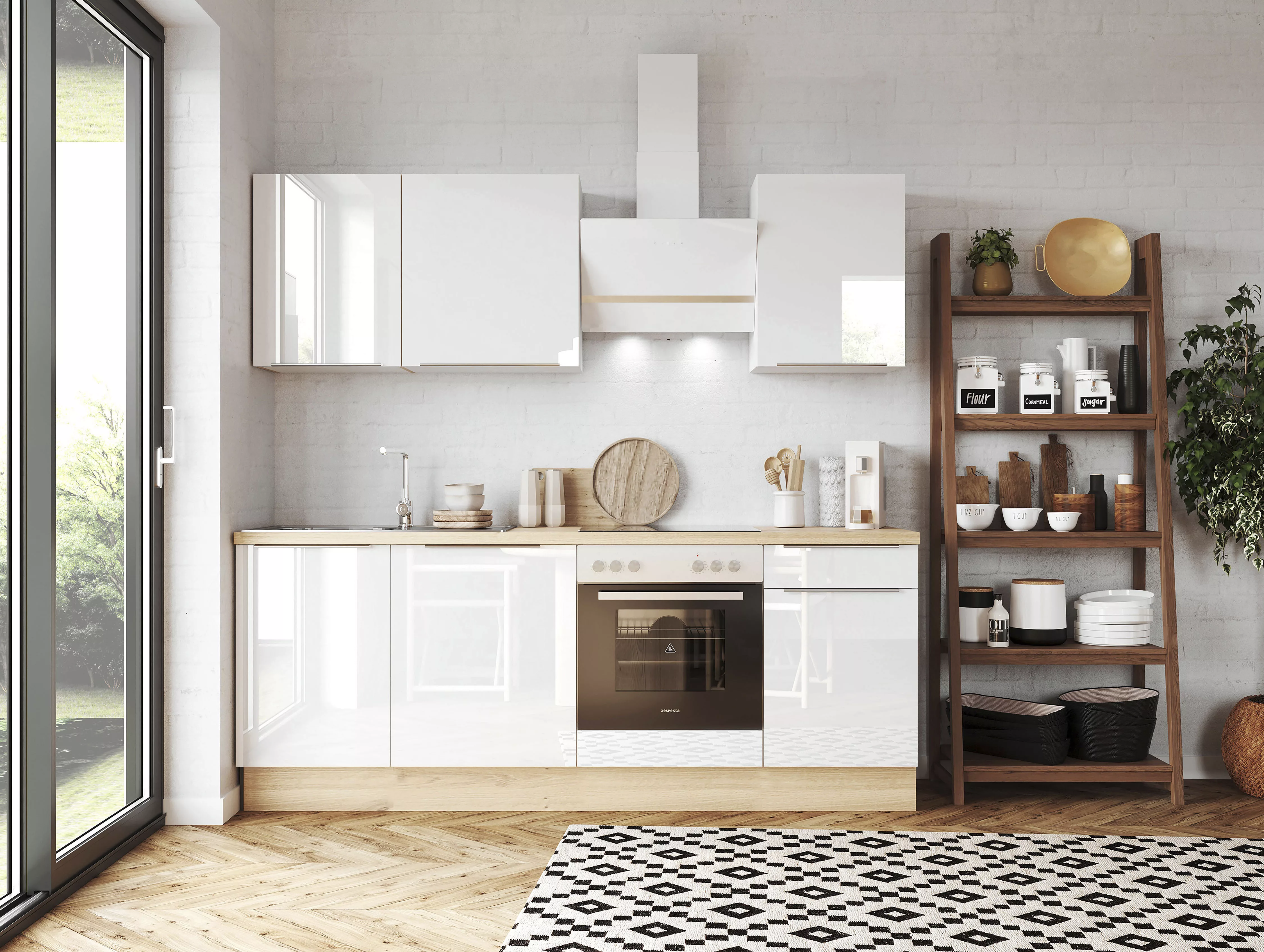 RESPEKTA Küchenzeile "Safado aus der Serie Marleen", Breite 220 cm, hochwer günstig online kaufen
