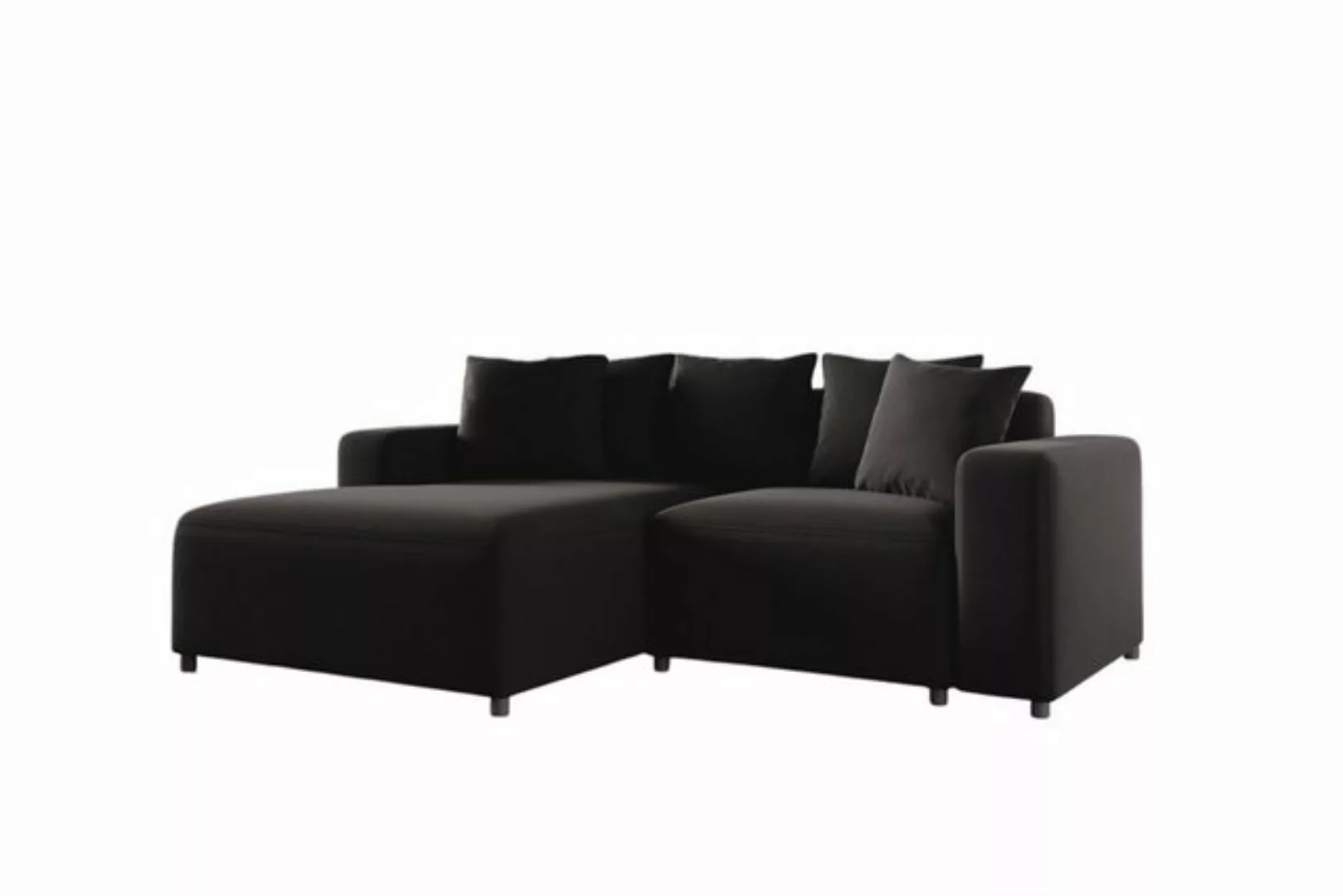 Fun Möbel Ecksofa Designersofa MEGAN XS in Stoff Salvador, inkl. 5 Zierkiss günstig online kaufen