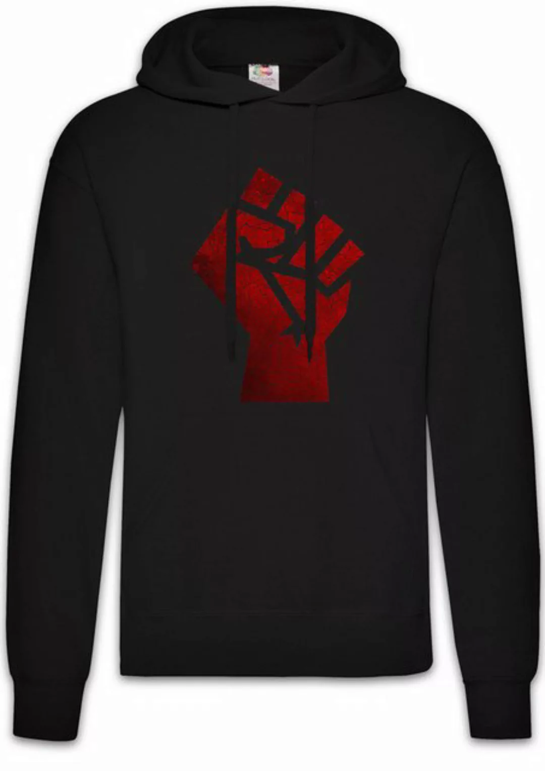 Urban Backwoods Hoodie Raised Fist Herren Hoodie Red Clenched Faust Salute günstig online kaufen