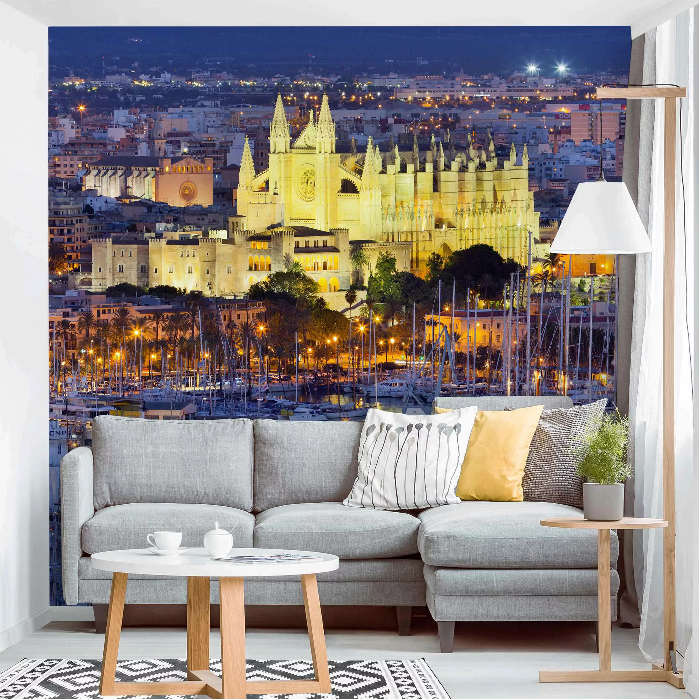 Fototapete Palma de Mallorca City Skyline und Hafen günstig online kaufen