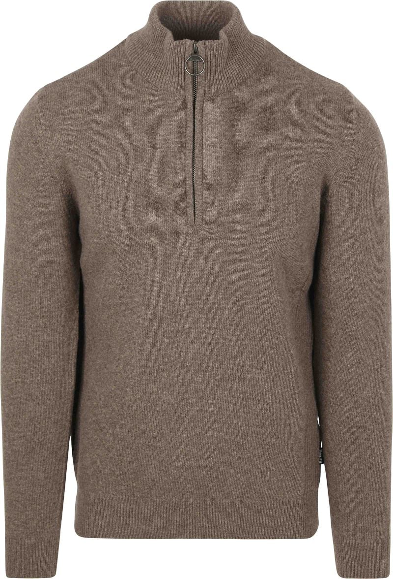Barbour Half Zip Pullover Wolle Taupe - Größe M günstig online kaufen
