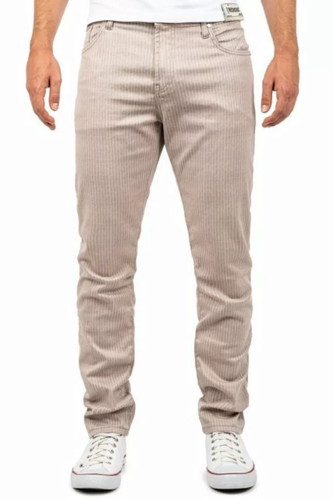 Cipo & Baxx Stoffhose Elegante Hose BA-CD841 Beige W38/L34 im Gestreiften D günstig online kaufen