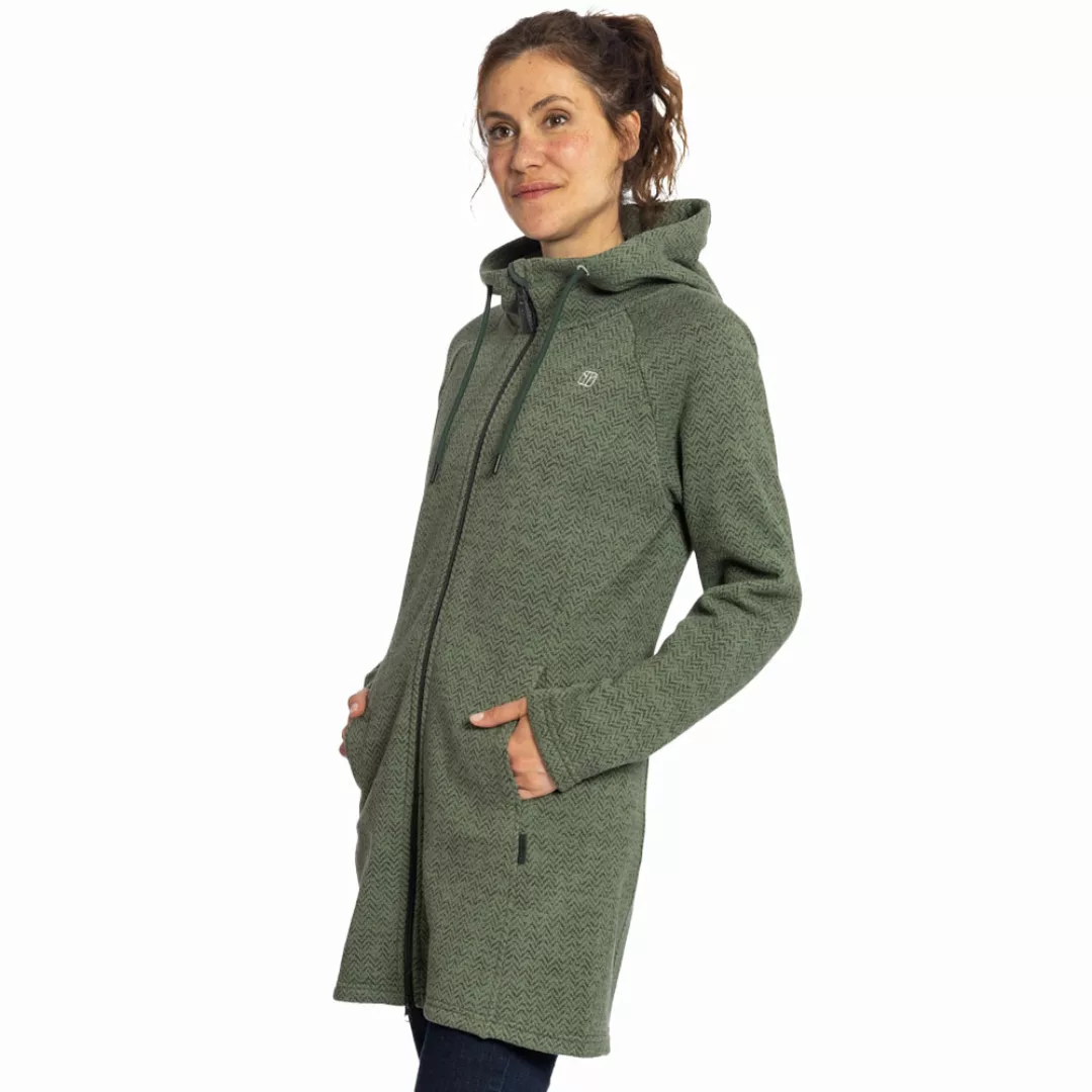 Elkline Fleecejacke Durchgewärmt kuschelig Basic mit Kapuze A-Linie günstig online kaufen