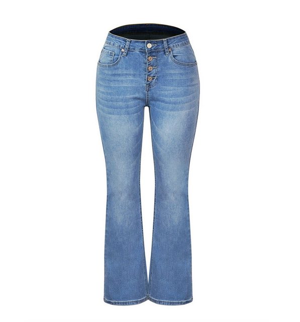 AFAZ New Trading UG Loose-fit-Jeans Damen-Sommerhose aus Button-Down-Stretc günstig online kaufen