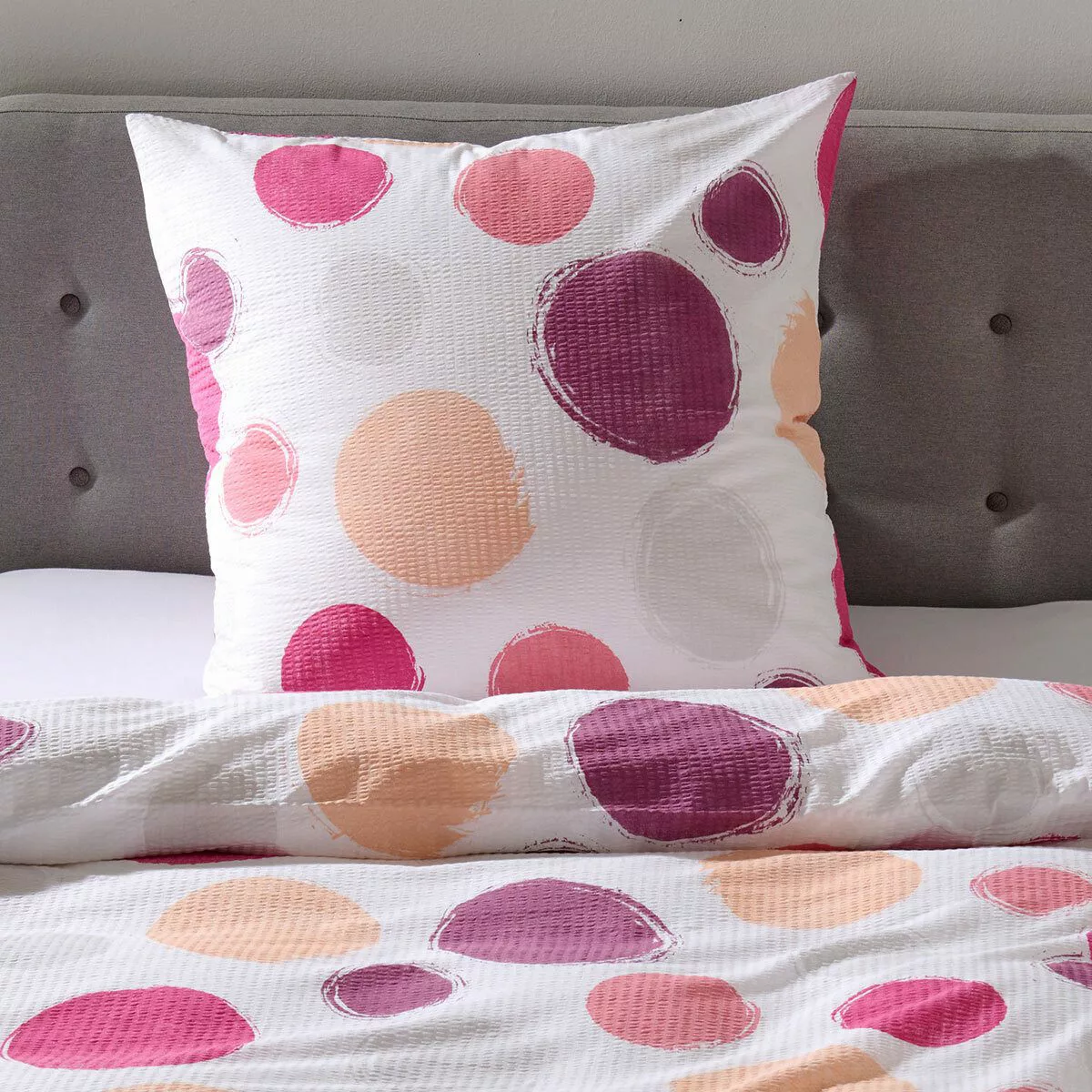 TRAUMSCHLAF Bettwäsche Kreise, Seersucker, 3 teilig, günstig online kaufen