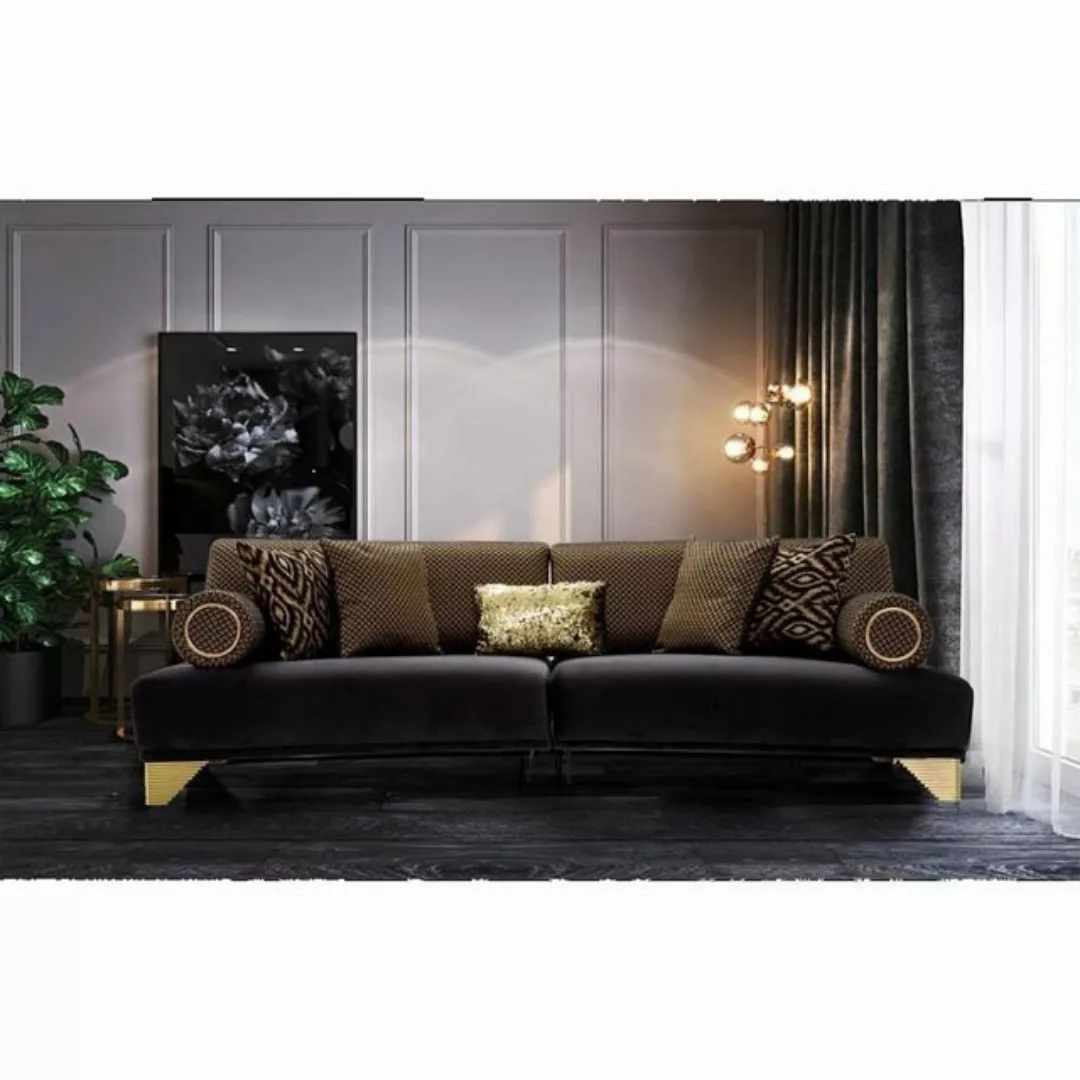 Xlmoebel 3-Sitzer Luxuriöses Wohnzimmer-Sofa mit drei Sitzplätzen, Stoffbez günstig online kaufen