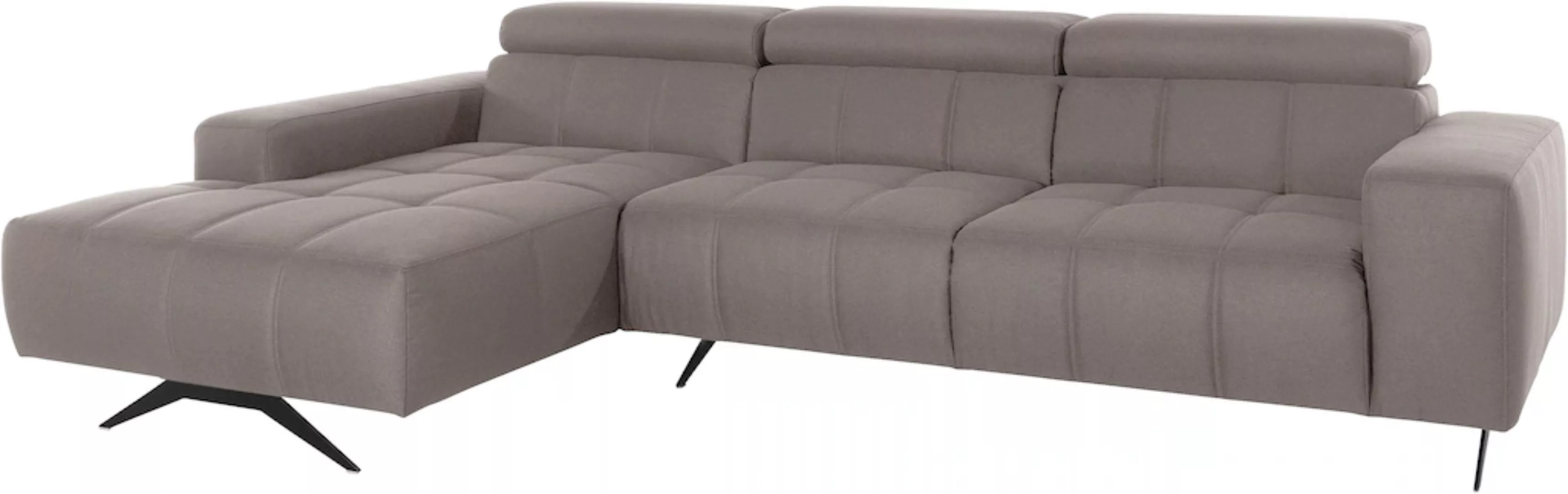 DOMO collection Ecksofa "Trento L-Form", wahlweise mit Kopfteilverstellung, günstig online kaufen