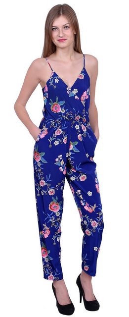 Sarcia.eu Culotte-Overall John Zack Blauer Overall Frauenkostüm mit Blumenp günstig online kaufen